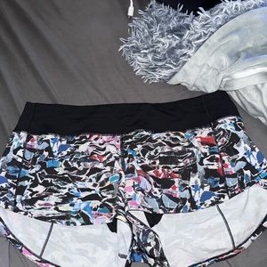 Multi color lululemon speed up shorts